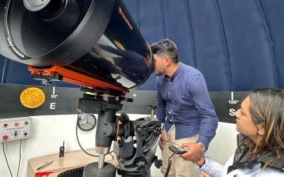 Afinando el Telescopio del Observatorio Astronómico del Colegio Abraham Maslow para las aventuras astronómicas 2023.